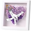 Dacomfy Festa della Mamma Scatola di Fiori Personalizzata per la Mamma 2 a 8 Nomi, Scatola a Forma di Cuore con Fiori Secchi, Regalo Primo per la Mama
