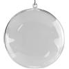 Netuno 5 pezzi medaglioni in acrilico 10 cm palline di Natale piatte in plastica trasparente apribili con foro per appenderle decorazioni natalizie acriliche addobbi fai da te Natale
