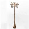 MODEBHD Lampada da Terra per Esterni Moderna Europea in Vetro E27 Antica a 2 Teste Lampada a Colonna Tradizione Classica contemporanea Lampada da Terra Impermeabile in Alluminio Lanterna Stradale per