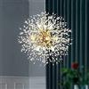 EFPD Lampadario di cristallo in oro 9 luci lampadario moderno con lampadario dandelion fuoco d'artificio, illuminazione a sospensione per lampadari camera da letto, sala da pranzo, corridoio