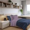 PENSIERI DELICATI Completo Letto 1 Piazza e Mezza 100% Cotone, Completo 180x300 Comprensivo di Lenzuolo Sotto, Lenzuolo Sopra e 1 Federa a due Volant, Made in Italy, Fantasia Provenza Blu