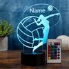 Optechvisual Lampada Calcio LED Personalizzata con Nome - Luce Notturna Calciatore & Pallone, Regalo per Bambini e Ragazzi, Decorazione Camera da Letto, 16 Colori Dimmerabile