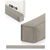 Beautissu 2x Paraspifferi Sottoporta 100 cm - Salsicciotto Paraspifferi Porta Finestre Ingresso Isolante - Stoffa Grigio Chiaro - Risparmio Energetico - Parafreddo per Porte e Finestre - Marin