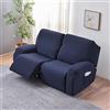 FIBITA Copridivano Relax Reclinabile Elasticizzato 2 Posti, Copripoltrona Relax Reclinabile Universale con Tasche, 6-Pezzi Fodera per Poltrona Lavabile, Coperture per Elettrica Divano da Massaggio (Color :