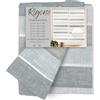 Tex family COPPIA tendina VETRO MODERNA larga 45 o 60 o 85 RIGONE Grigio e Tortora - COPPIA (2 TELI) CM. 45X155