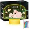 Maverton Lampada personalizzata LED - Luce notturna bambini - Lampada 3D per camera da letto - Compleanno bambina o bambino - Cornice con base multicolore - Idee regalo nascita neonato o neonata