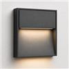 SSC-LUXon Lampada da parete a LED di design ELEVA, rettangolare, colore antracite, per interni ed esterni, antiruggine, IP54, bianco caldo, 4 W