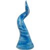 sicilia bedda - Corno Portafortuna Ceramica Caltagirone Dipinto e Decorato a Mano - Prodotto 100% Artigianale (Altezza 15x6, Celeste)