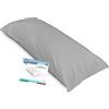Tex family Federa Queen per Cuscino Letto Maxi Misura cm. 55 X 160 - Grigio