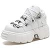 ZXCN Piattaforma Punk Sneakers da Donna Sissy Boy Fashion Casual New Rock Femminile Scarpe da Corsa in Metallo Decorazione in Metallo Moto Stivali da Donna Boots