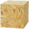 Decorativo Colonna decorativa OSB, colonna di fiori per soggiorno, supporto per piante, piedistallo decorativo, design loft, base stabile, aspetto naturale, 40 x 40 x 40 cm