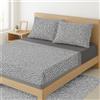 Corredocasa Completo Letto Lenzuola in Pile Coral Soffice Caldo Termico Top QUALITA' Made in Italy Morbidissimo cm. 150X 280 (Singolo, Grigio)