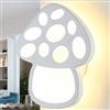 Partenopeautensili® Applique a led lampada per interno Bianca moderna luce da parete a muro lampada 9W illuminazione by universo (Fungo, Cambia 3 tonalità luce Bianca)