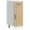 vidaXL Base da Cucina Lucca Rovere Sonoma in Legno Multistrato, Mobile Base lavello, Mobile Base Cucina con cassetto, Mobile Base lavello