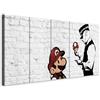 murando - Quadro Moderno Stile Banksy 225x90 cm 5 pezzi Quadri Moderni per Soggiorno - Stampa su Tela con Struttura - Decorazione da parete Street Art Urban Murale per Adolescenti