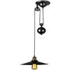 TECNOLUX EURO-LAMPADA REGOLABILE EUROPEA CON VECCHIO ASCENSORE Ø300MM, BASE E27, NERA, PER CUCINA CASA, SALOTTO, STUDIO, SALA DA PRANZO, BAR,
