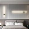 BAUFAS Lampade da bagno nere Luci di vanità girevoli a 350 ° in oro for bagno Applique da parete moderna a LED Applique da bagno spazzolata su specchio (Color : 3 color change, Size : 2pcs black 30cm)