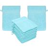Betz 10 guanti da bagno manopola Palermo 100% cotone misure 16 x 21 cm colore turchese