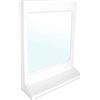 Dianhydro Specchio rettangolare con mensola 37x50cm - Athena