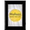 Wallazz Cornice Portafoto in Legno Pregiato - Made in Italy - Vetro Sintetico Infrangibile Crilex - Disponibile in Diverse Varianti - Design Italiano e Qualità Artigianale, 50x70cm Nero