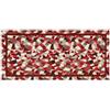 IlGruppone Tappeto Cucina in Ciniglia Passatoia Multiuso Ingresso Corridoio Antiscivolo Prodotto Italiano Disegni Piazzati Cotone Varie Misure Lavabile in Lavatrice - Mosaico Rosso - 57x240 cm