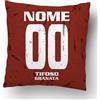 love print Cuscino Tifoso Calcio Serie a Tifoso Interista,Milanista, Romanista con nome e numero personalizzabile logo Stampa full print (40X40 QUADRATO) (Tifoso Torino)