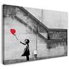 Printed Paintings Stampa su Tela (120x80cm): Banksy - Bambina con Palloncino (Girl with Balloon)