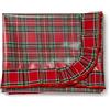 PARAMAISON Tovaglia Natalizia Tartan Plastificata 6 Posti 140x170 cm | Tovaglia Quadrata in Cotone e Poliestere con Volant, Antimacchia, Addobbi per Natale