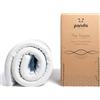 Panda The Topper - Coprimaterasso in memory foam con infuso di gel (schiuma idroschiuma), in bambù, per letto singolo, 200 x 90 x 5 cm, colore: bianco