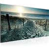 Runa Art Quadri Moderni Spiaggia Tramonto Tela Non Tessuta Soggiorno Corridoio Natura Turchese Grigio 018412c