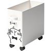 DimyFew Carrello Portaoggetti sotto La Scrivania Carrello Portaoggetti con Ruote Girevoli Organizzazione Scaffale Mobile Carrello Mobile per Sala da Pranzo Do, Bianco