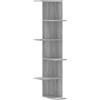 vidaXL Hoekwandschap 36,5x36,5x140 cm bewerkt hout grijs Sonoma eiken