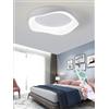 TEKHOME Plafoniera LED Moderna 38W, Dimmerabile, 3 Modalità di Colore 3000K-4000K-6500K, 3040LM,Bianco e Nero, Design Elegante per Camera da Letto e Soggiorno C53 (BIANCO)