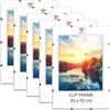 MG Design Cornice a Giorno Set 3 pezzi in 35 x 50 cm - Cornici senza cornice con acrilico e pannello posteriore in HDF per foto, poster e puzzle, verticale & orizzontale
