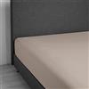 Daunen Step DaunenStep Lenzuolo con gli angoli elastici - Vivacolor | Tortora | 170-200 x 200 cm - matrimoniale