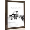 rahmengalerie24 Cornice portafoto nera lucida con vetro antiriflesso, dimensioni immagine 80 x 90 cm, larghezza listello: 30 mm