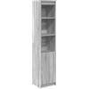 vidaXL Credenza Grigio Sonoma 37,5x35x180 cm in Legno Multistrato, Mobile, mobiletto Laterale, mobiletto portaoggetti Alto, mobiletto portaoggetti