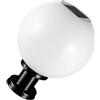 SOPOTUTU Lampada a Sfera Solare Da Giardino 10.04In Con Base Resistente in Acciaio Inossidabile Luce Solare a Led Per Esterni Impermeabile Per Recinzione Cortile E Vialetto Con Sensore Crepuscolare
