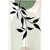 Surwin Tenda da Porta Interna Giapponese in Lino, Verde Nordico Tende Oscuranti Noren Stile Giapponese Tende da Cucina Tenda da Divisoria per Finestra Cucina Ristorante (85x180cm,Foglie Nere)