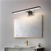 maolo Lampada LED per Specchio Bagno - Design Moderno, Luce Naturale 4000K, IP44 Resistente all'Acqua, Montaggio Diretto su Specchio o Mobile, CRI ≥80, Facile Installazione (Nero, 5W)
