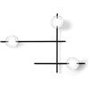 MILOOX MIKADO LAMPADA A PARETE O SOFFITTO 3 LUCI VETRO COSMO