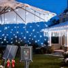 Aigostar Luci Natalizie Solari per Esterno 2 Pezzi- Tenda Lampade a Cascata 3M+5M*0.4M - 100 LED - 8 Modalità - IP65 - Creare un'Atmosfera Magica per Natale, Balcone, Finestre e Feste - Bianco Freddo