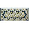 IlGruppone Tappeto Cucina in Ciniglia Passatoia Multiuso Ingresso Corridoio Antiscivolo Prodotto Italiano Disegni Piazzati Cotone Varie Misure Lavabile in Lavatrice - Andalusia Topazio - 57x190 cm