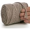 MeriWoolArt® Corda Macramè Naturale, 75M Macramè Corda 4mm, Corda in Cotone Morbido per Macramè Acchiappasogni, Arazzo da parete Macrame, Decorazione Macramè Fai da Te, Spago per Decorazioni