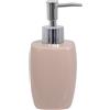 MSV Set Accessori Bagno 3 Pezzi Ceramica - Dispenser Sapone, Portasapone, Bicchiere - Beige