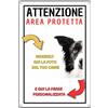 Lovelytiles Cartello cane personalizzato con foto e testo (Area protetta)