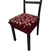 SalGiu Cuscini Sedia Con Fascia Elastica (set da 6) Fantasia Ghirigori Imbottito Sfoderabili 40x40 (Bordeaux)