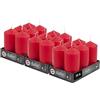 Hofer Candele Rosse a Colonna - 60 x 120 mm - Set di 18 Candele Decorative Cilindriche - Colore Rosso - Lunga Durata di 39 Ore - Cera Antigoccia - Non Profumate - Qualità RAL