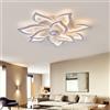 AIRUI Forma di Fiore LED Ventilatori da Soffitto con Luci Moderno Silenzioso Dimmerabile 6 velocità del Vento Plafoniera con Ventilatore per Camera ca Letto Cucina(81cm,White)