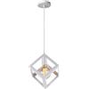 Teramo led Lampadario Moderno A Sospensione A Fasce Intrecciate BIANCO O NERO In Ferro Verniciato Opaco Attacco 1xE27 Lunghezza Filo Regolabile 100cm (LAMPADINA NON INCLUSA) (BIANCO CUBO)